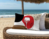 Parson Wine Glass Lumbar Indoor/Outdoor Throw Pillow