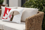 Potter Wine Glass Lumbar Indoor/Outdoor Throw Pillow