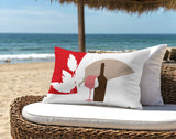 Potter Wine Glass Lumbar Indoor/Outdoor Throw Pillow
