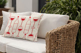 Purcill Wine Glass Lumbar Indoor/Outdoor Throw Pillow