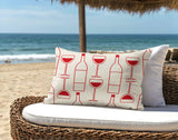 Purcill Wine Glass Lumbar Indoor/Outdoor Throw Pillow