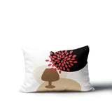 Savon Wine Glass Lumbar Indoor/Outdoor Throw Pillow
