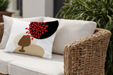 Savon Wine Glass Lumbar Indoor/Outdoor Throw Pillow