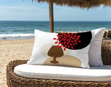 Savon Wine Glass Lumbar Indoor/Outdoor Throw Pillow