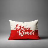 Stevenson But First Lumbar Indoor/Outdoor Throw Pillow
