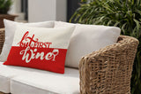 Stevenson But First Lumbar Indoor/Outdoor Throw Pillow