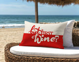 Stevenson But First Lumbar Indoor/Outdoor Throw Pillow