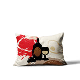 Tate Wine Bottle Lumbar Indoor/Outdoor Throw Pillow