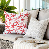 Theba Star Fish Square Indoor/Outdoor Throw Pillow