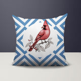Red Cardinal Indoor/Outdoor Reversible Square Pillow