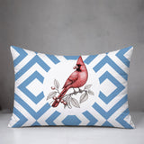 Red Cardinal Indoor/Outdoor Reversible Rectangular Pillow