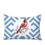 Red Cardinal Indoor/Outdoor Reversible Rectangular Pillow
