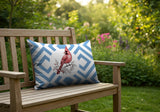Red Cardinal Indoor/Outdoor Reversible Rectangular Pillow