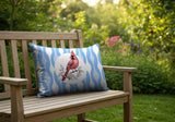 Red Cardinal Indoor/Outdoor Reversible Rectangular Pillow