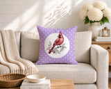Red Cardinal Indoor/Outdoor Reversible Square Pillow