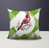Red Cardinal Indoor/Outdoor Reversible Square Pillow