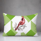 Red Cardinal Indoor/Outdoor Reversible Rectangular Pillow
