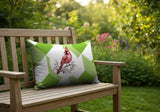 Red Cardinal Indoor/Outdoor Reversible Rectangular Pillow