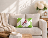 Red Cardinal Indoor/Outdoor Reversible Rectangular Pillow
