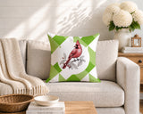 Red Cardinal Indoor/Outdoor Reversible Square Pillow