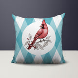 Red Cardinal Indoor/Outdoor Reversible Square Pillow
