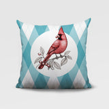 Red Cardinal Indoor/Outdoor Reversible Square Pillow