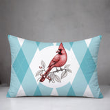 Red Cardinal Indoor/Outdoor Reversible Rectangular Pillow