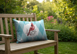 Red Cardinal Indoor/Outdoor Reversible Rectangular Pillow