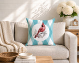 Red Cardinal Indoor/Outdoor Reversible Square Pillow