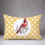 Red Cardinal Indoor/Outdoor Reversible Rectangular Pillow