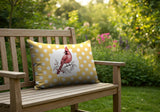 Red Cardinal Indoor/Outdoor Reversible Rectangular Pillow