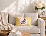 Red Cardinal Indoor/Outdoor Reversible Rectangular Pillow