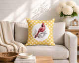 Red Cardinal Indoor/Outdoor Reversible Square Pillow