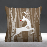 Reindeer Animal Reversible Indoor/Outdoor Square Pillow
