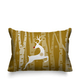 Reindeer Animal Reversible Indoor/Outdoor Rectangular Pillow