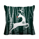 Reindeer Animal Reversible Indoor/Outdoor Square Pillow