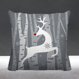 Reindeer Animal Reversible Indoor/Outdoor Square Pillow