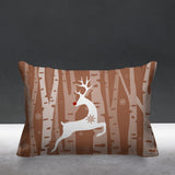 Reindeer Animal Reversible Indoor/Outdoor Rectangular Pillow