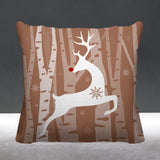 Reindeer Animal Reversible Indoor/Outdoor Square Pillow
