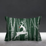 Reindeer Animal Reversible Indoor/Outdoor Rectangular Pillow