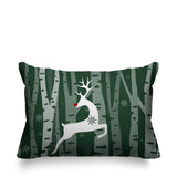 Reindeer Animal Reversible Indoor/Outdoor Rectangular Pillow