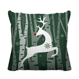 Reindeer Animal Reversible Indoor/Outdoor Square Pillow