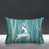 Reindeer Animal Reversible Indoor/Outdoor Rectangular Pillow
