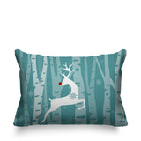 Reindeer Animal Reversible Indoor/Outdoor Rectangular Pillow