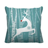 Reindeer Animal Reversible Indoor/Outdoor Square Pillow