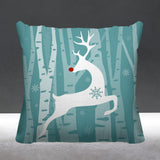 Reindeer Animal Reversible Indoor/Outdoor Square Pillow