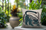 Remo Tiger Reversible Indoor/Outdoor Square Pillow in Emerald - Size 20x20