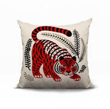 Remo Tiger Reversible Indoor/Outdoor Square Pillow