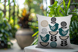 Reva Bird Reversible Indoor/Outdoor Square Pillow