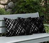 Riju Scratches 2 Sets Indoor/Outdoor Reversible Rectangular Pillow